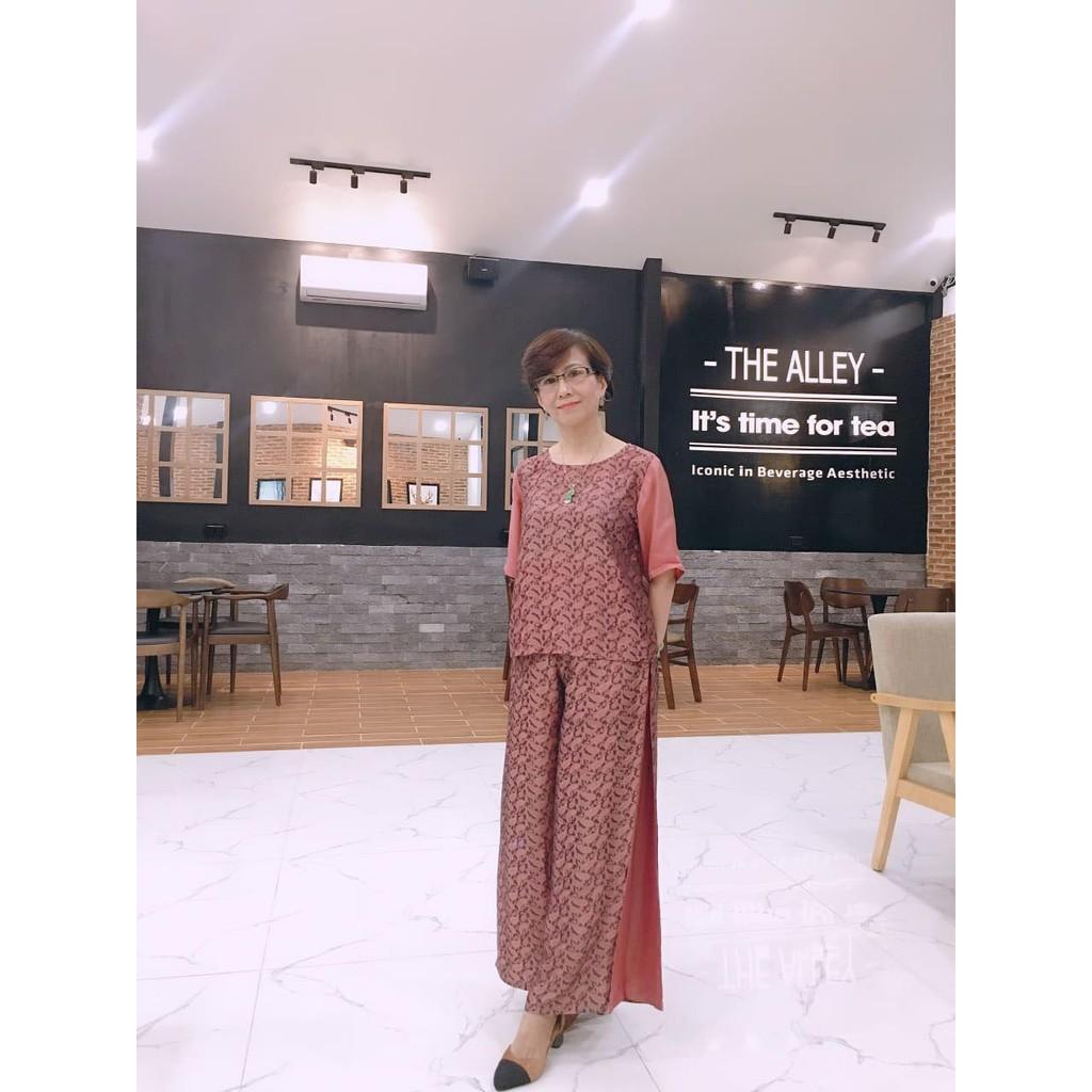 Bộ Đồ Lụa Phối Màu