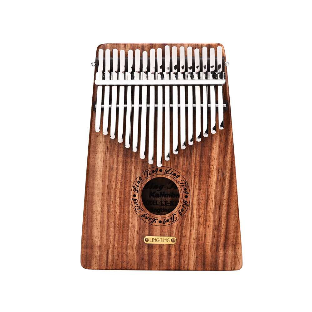 Đàn Kalimba LingTing 17 Phím Gỗ Hồng Đàn LT-K17S (Hộp cứng chống sốc, Búa chỉnh âm, Dây treo trang trí,  Sticker dán note, Khăn lau, Sách học, Ling Ting K17S) - Kèm Kèn Kazoo DreamMaker.