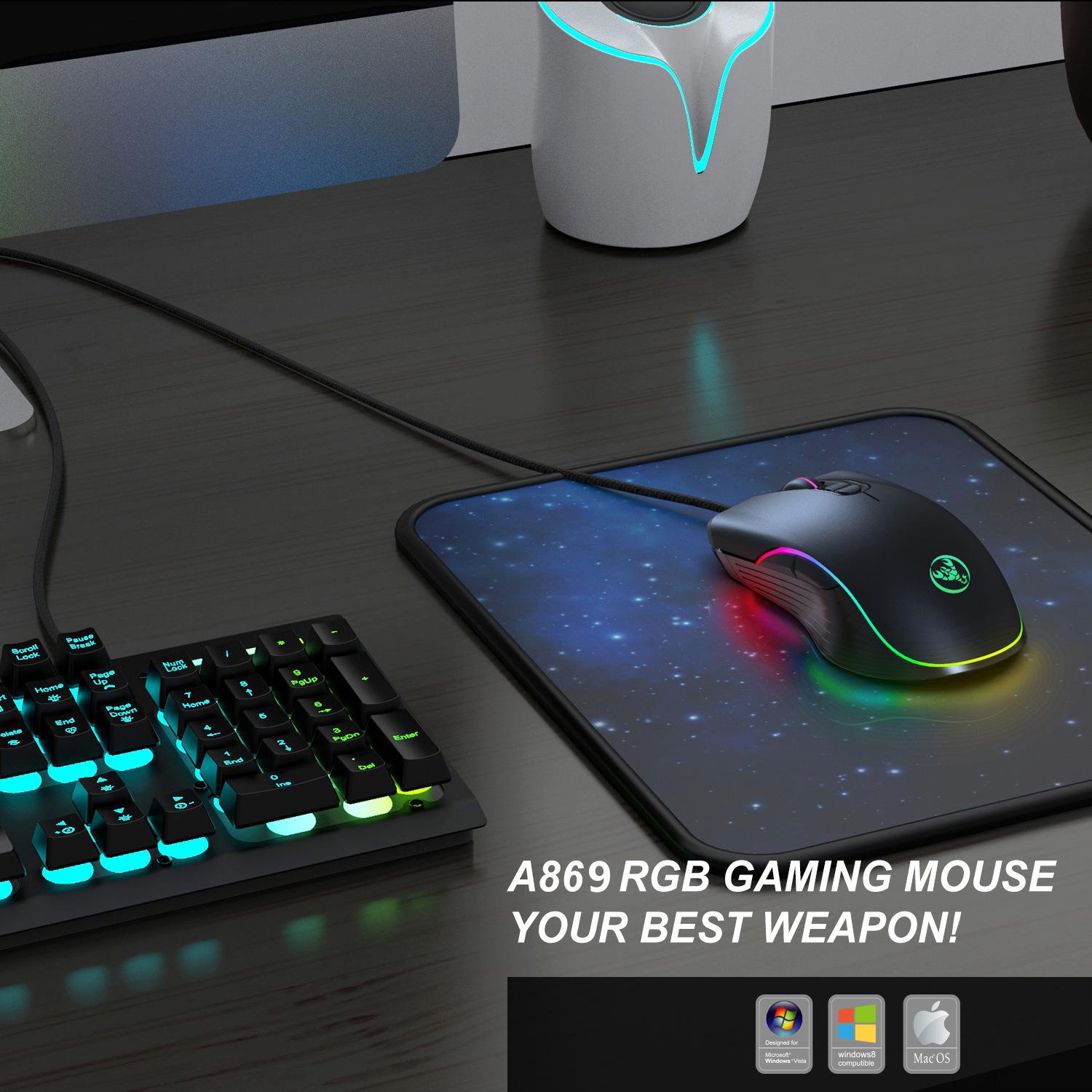 2021 USB Có Dây Chơi Game Có Dây LED Nhiều Màu Sắc Thở Quang Học 3200DPI Máy Tính Mini Chuột Cho Máy Tính Laptop Công Sở Chuột im Lặng