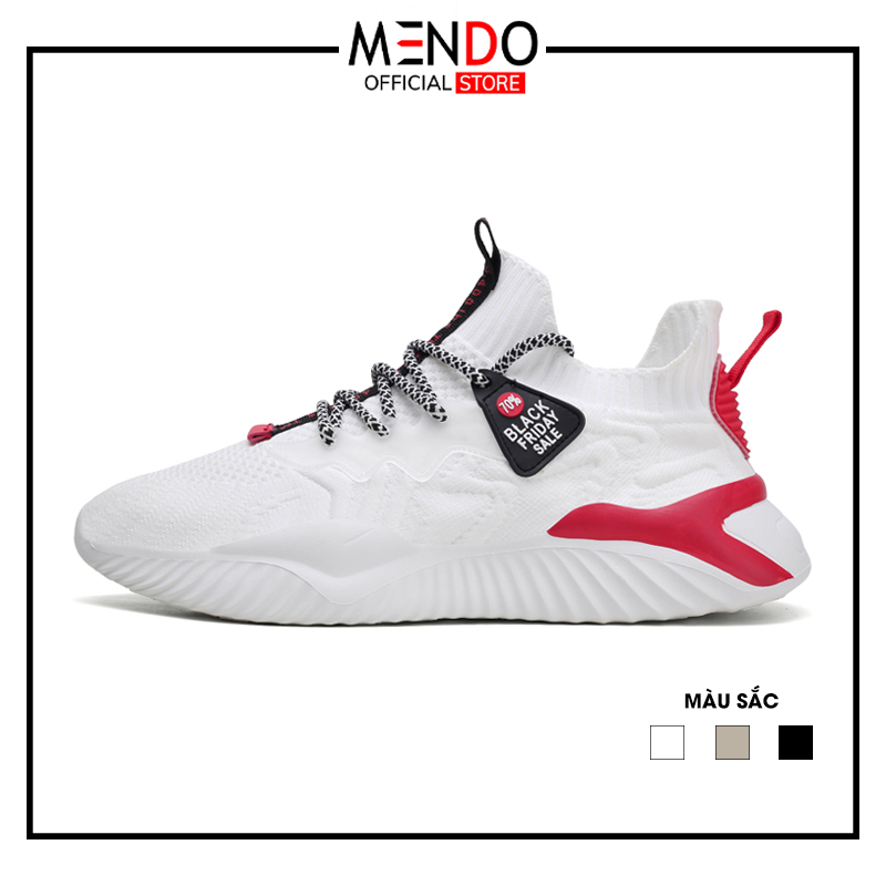 Giày Thể Thao Nam MENDO - Giày Sneaker Đỏ Trắng - Đen Xanh - Kaki, Đế Phẩy, Êm Chân - G5000