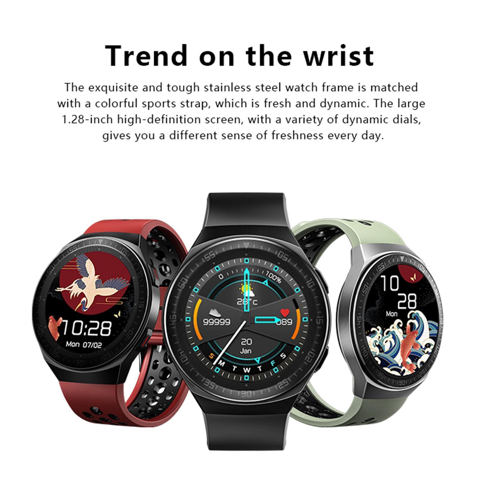 Sport Bluetooth Call Round Smart Watch Fitness Tracker Black
