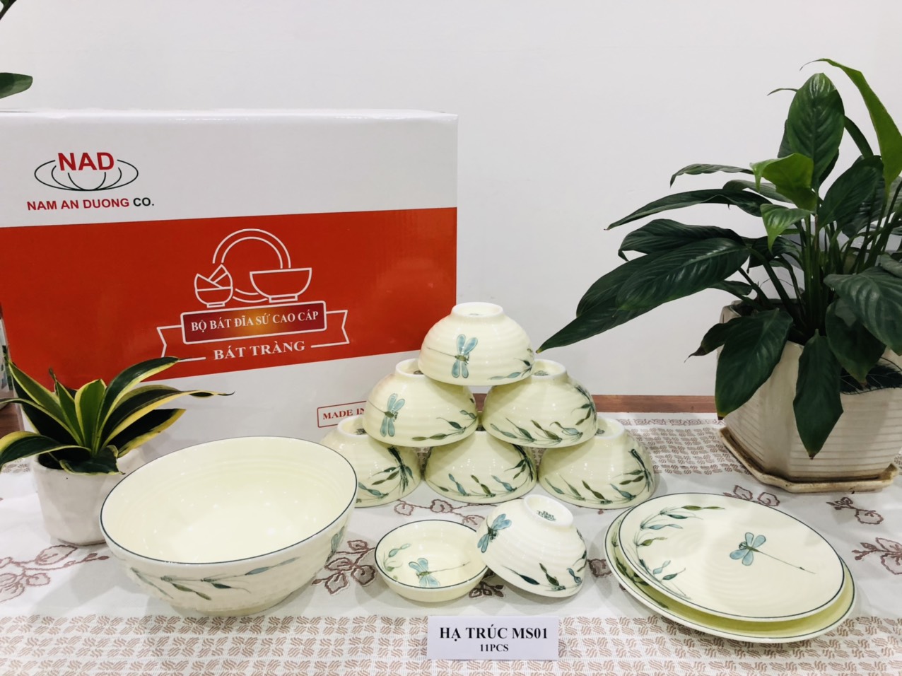 BỘ BÁT ĐĨA SỨ CAO CẤP BÁT TRÀNG - HẠ TRÚC