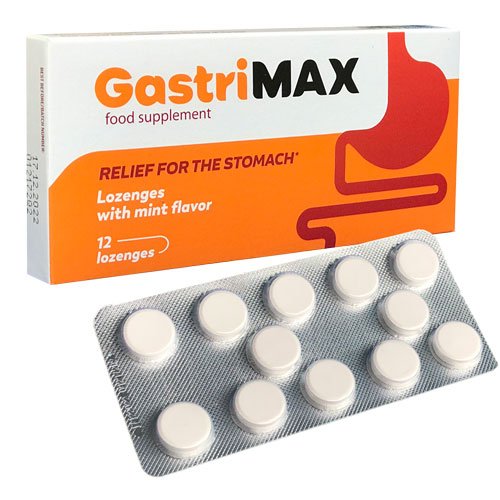 Viên ngậm Gastrimax hỗ trợ giảm nhẹ acid dạ dày, đầy hơi, ợ chua, buồn nôn - 1 vỉ x 12 viên ngậm