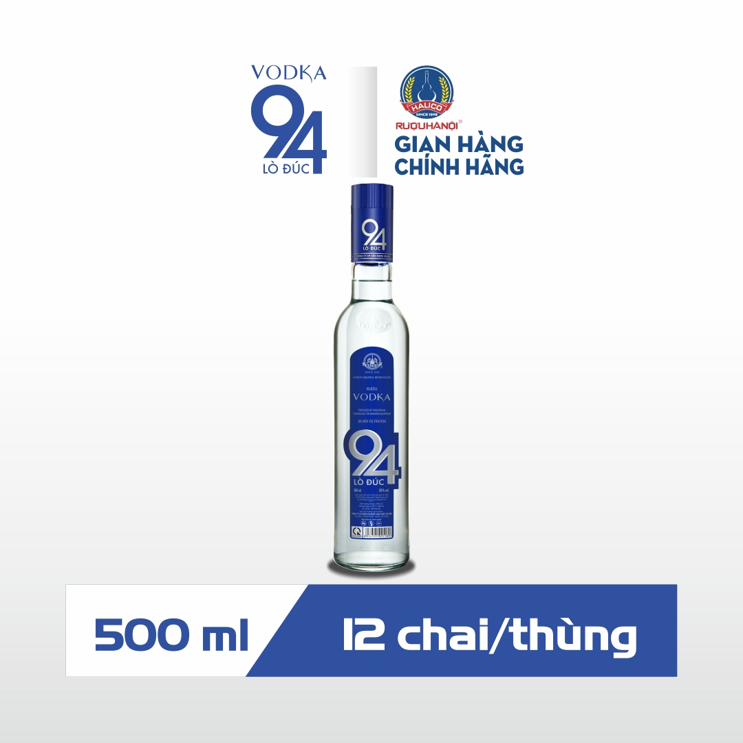 Rượu Vodka 94 Lò Đúc HALICO nồng độ 25% chai 500ml không kèm hộp