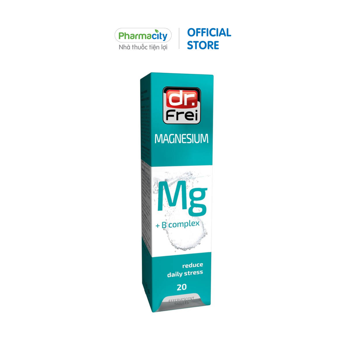Viên sủi hỗ trợ giảm stress Dr. Frei Magnesium + B complex