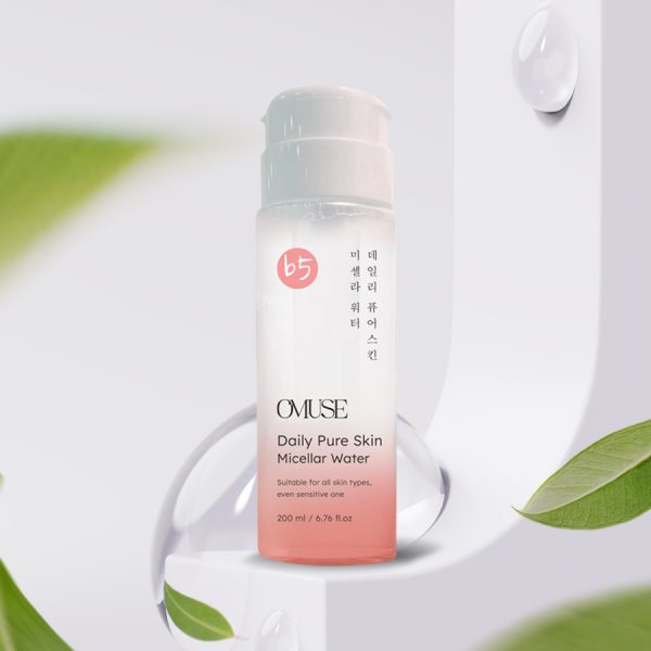 Nước tẩy trang O'MUSE - Daily Pure Skin Micellar Water 200ml dạng nắp nhấn, phù hợp mọi loại da