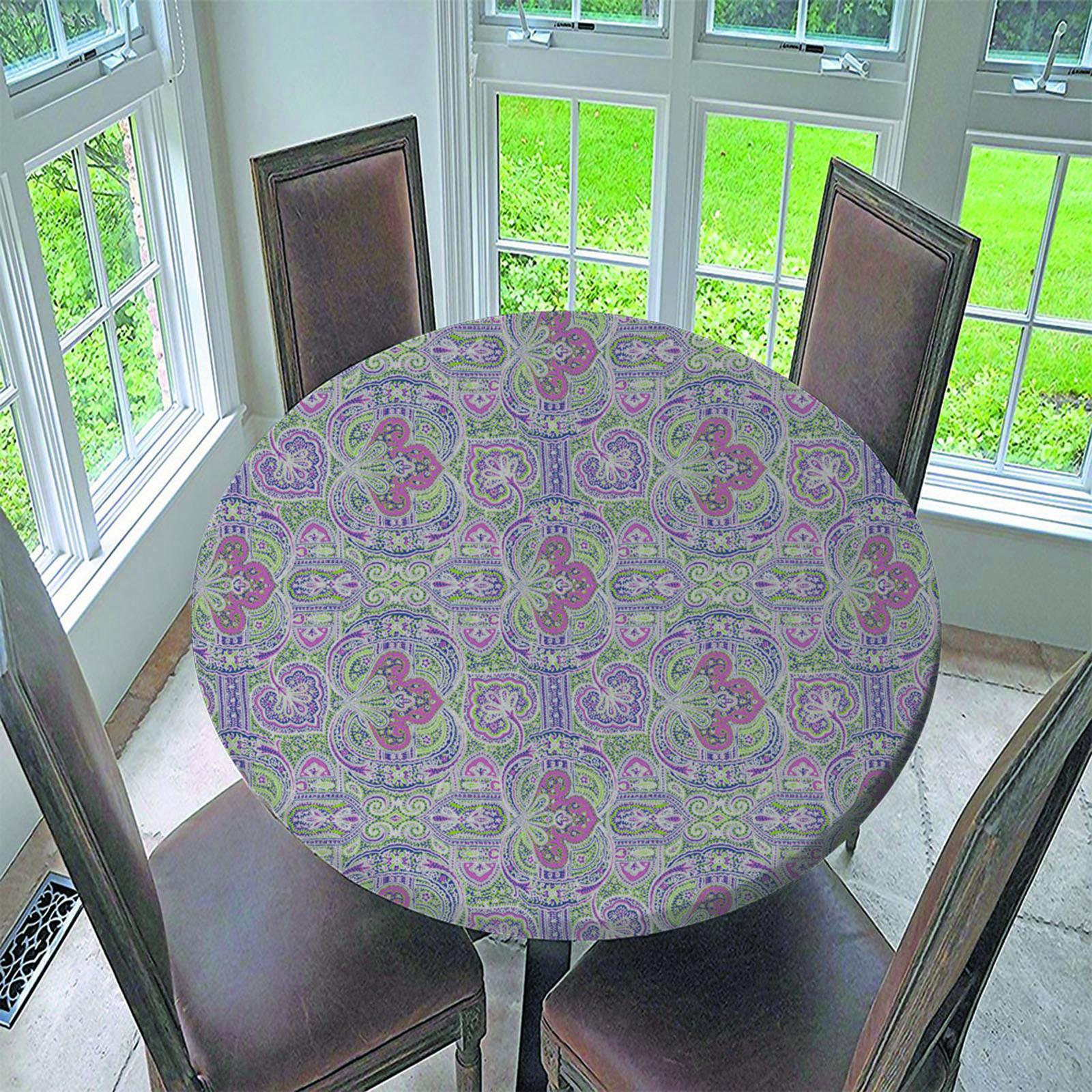 Table Cover Fitted Water-proof with Elastic Edged Easy to Clean for Party