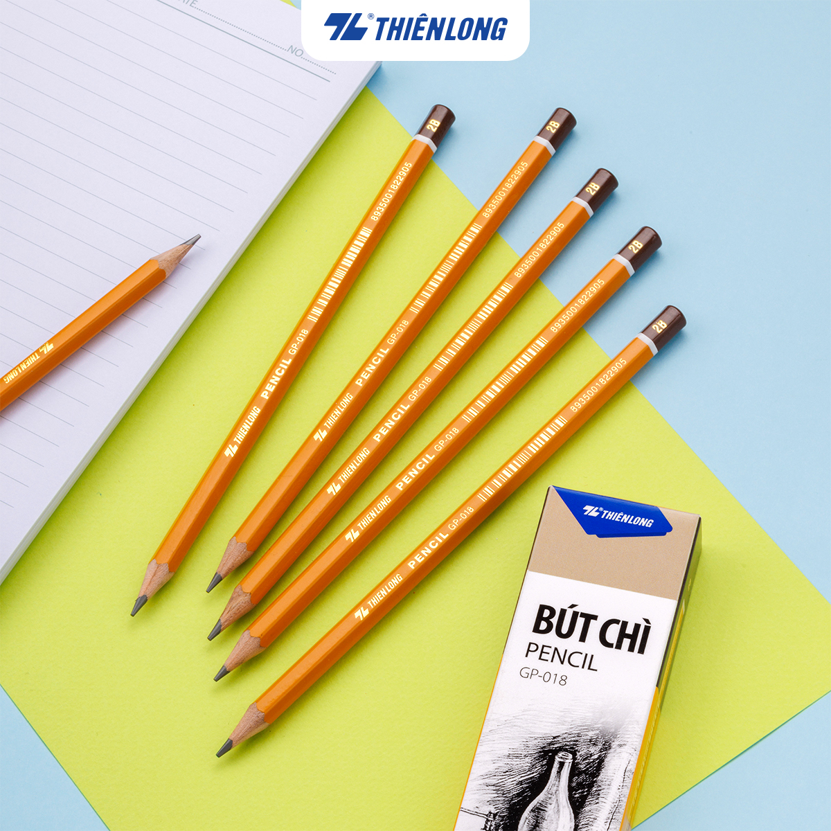 Bút Chì Gỗ Thiên Long Gp - 018 - Độ Cứng 2B