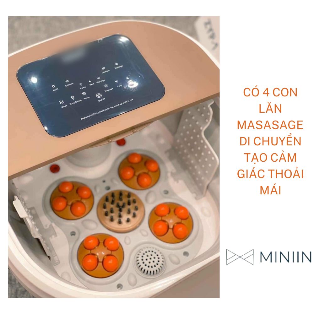 Bồn Ngâm Chân Massage  Gấp Gọn , Máy Ngâm Chân Massage Chân - Cải Thiện Giấc Ngủ Cho Gia Đình - HÀNG LOẠI 1- CHÍNH HÃNG MINIIN