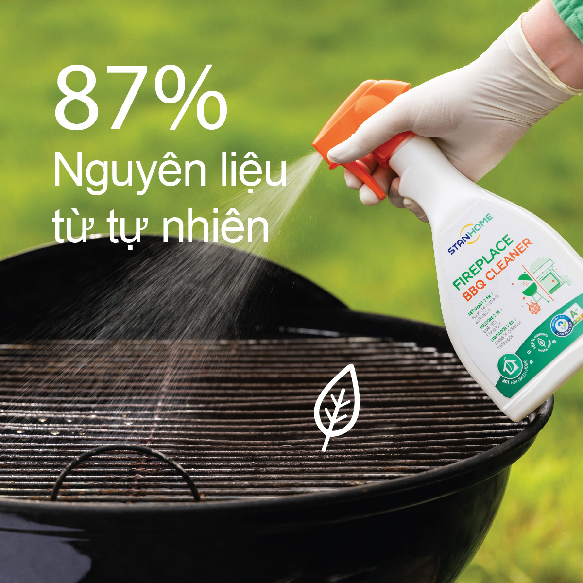 Xịt làm sạch bếp nướng BBQ, lò sưởi Stanhome Fireplace &amp; BBQ Cleaner 500ml