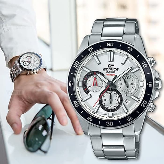 Đồng Hồ Nam Casio Edifice EFV-570D-7AVDF Dây Kim Loại - Mặt Màu Trắng Sang Trọng