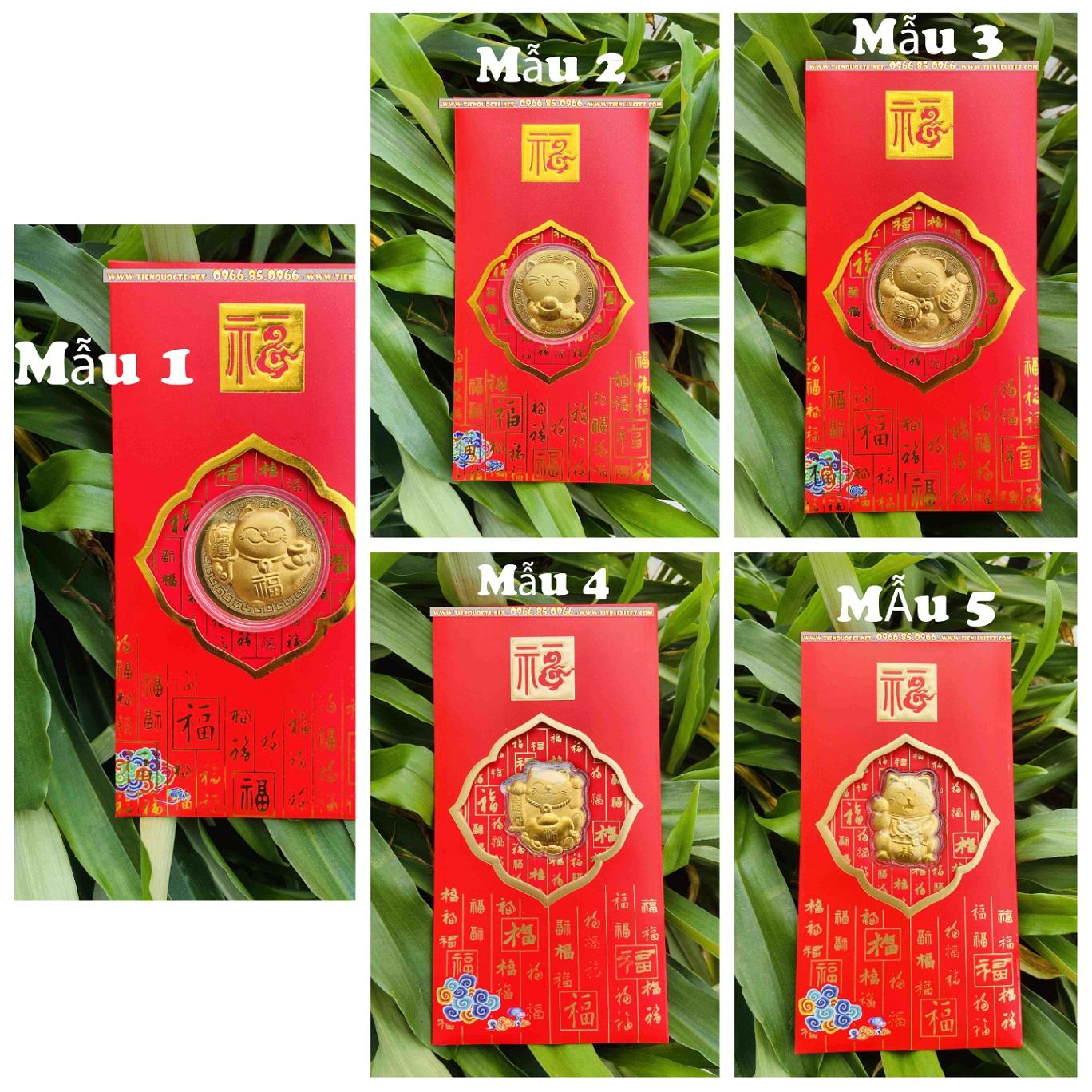 Bao lì xì Ti.ền 2023 Bao lì xì Mèo vàng Quý mão M1 LGLSC000635