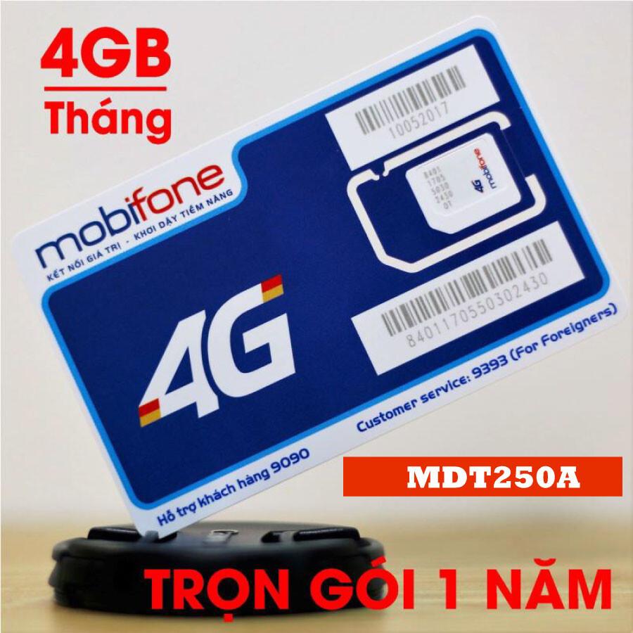 Sim 4G Mobifone mdt250a lên gói 12 tháng - Hàng Chính Hãng