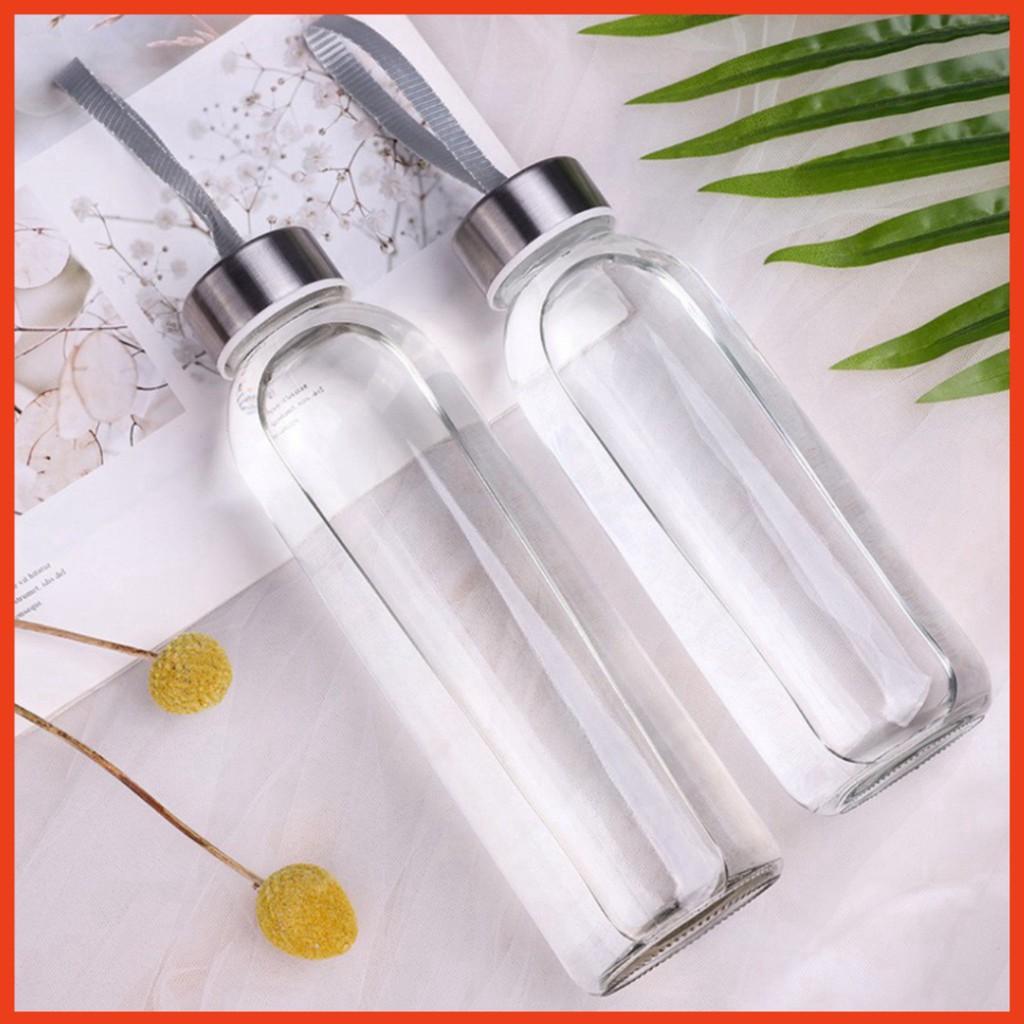 ️ Bình Thủy Tinh Trơn 500ml Có Quai Xách