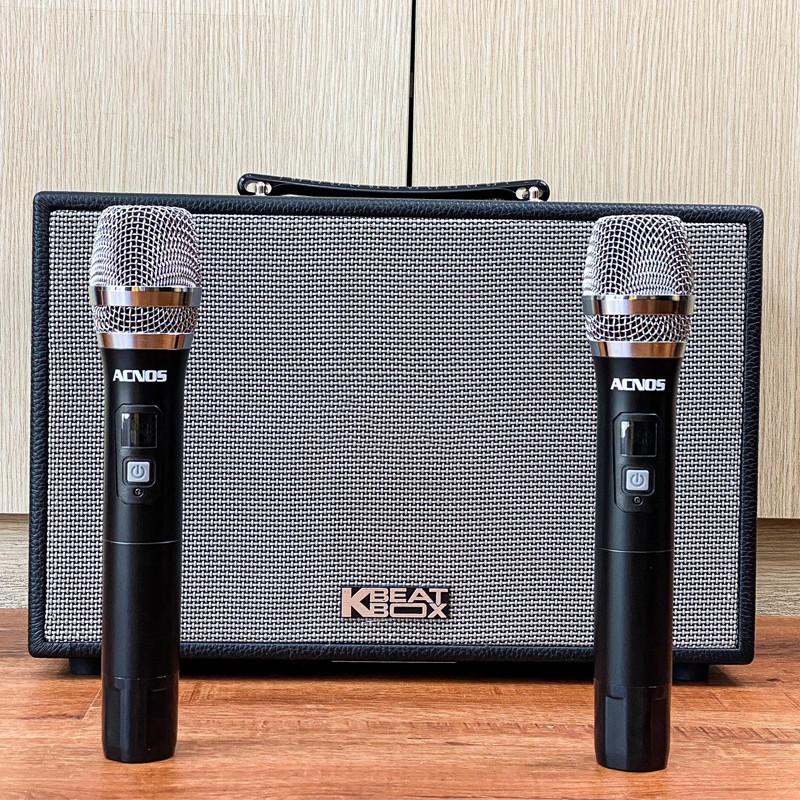 Loa karaoke xách tay ACNOS KBEATBOX CS200PU - Bass 2 tấc, công suất 300W- Dàn karaoke di động tiện lợi tốt