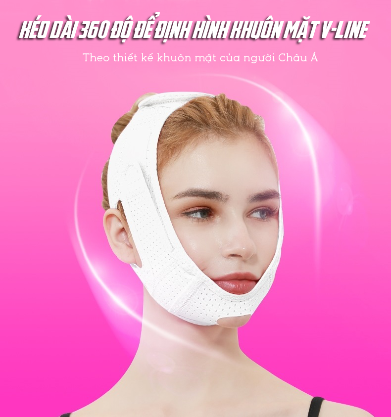 Đai Điều Chỉnh Nâng Cơ Thon Gọn Mặt V-line Mask Cao Cấp- Hàng  Nhập Khẩu