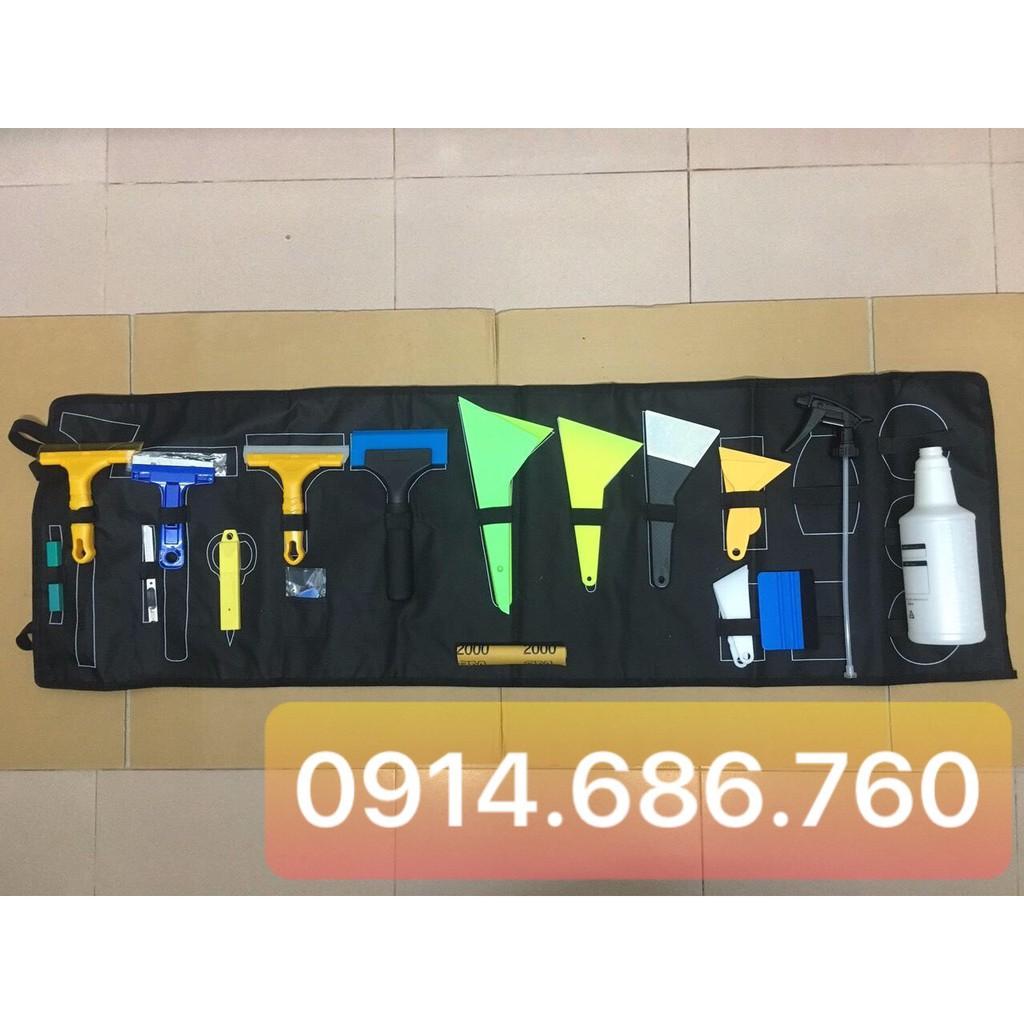 Bộ đồ nghề dán phim cách nhiệt cao cấp 20 chi tiết, dụng cụ dán kính xe chuyên nghiệp