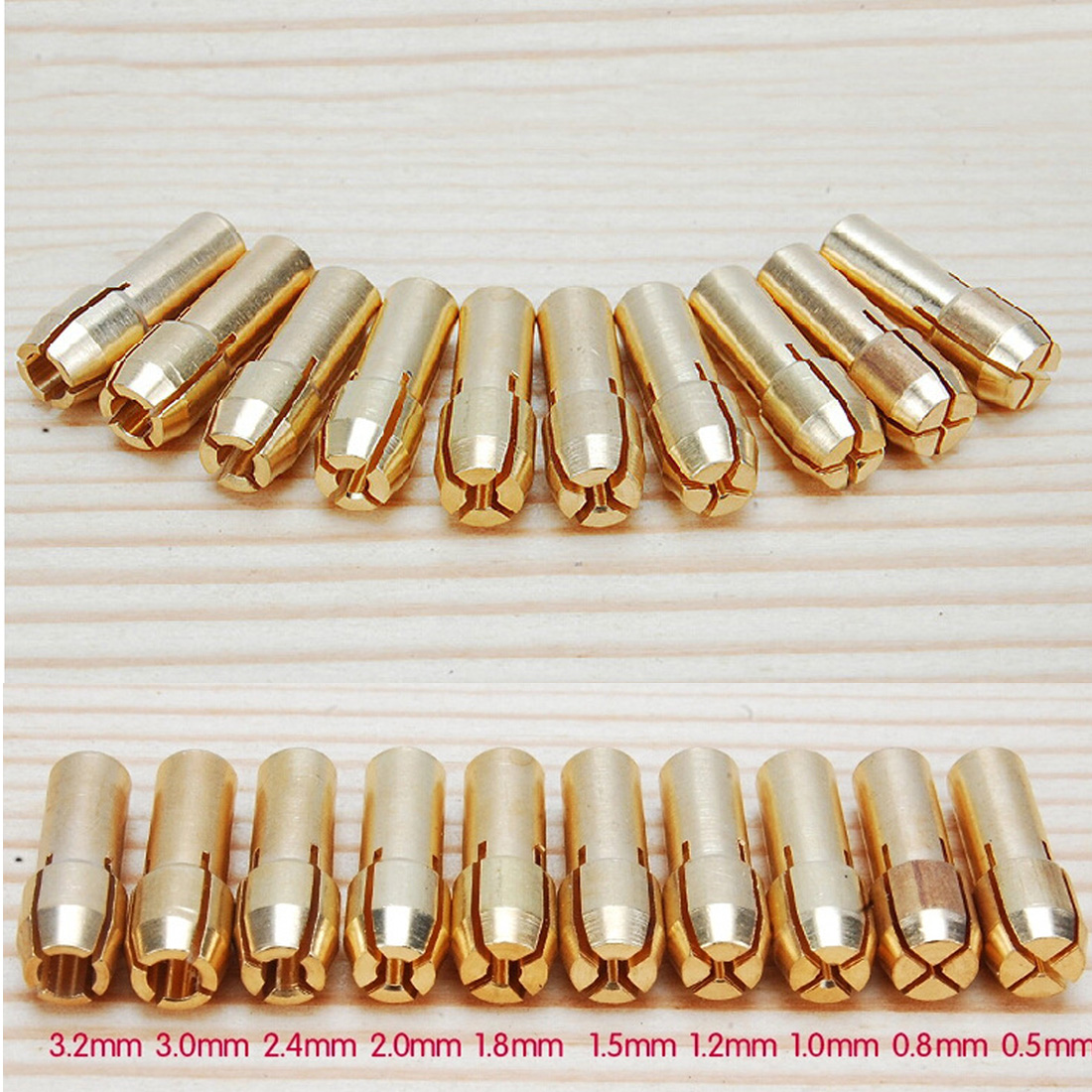 Bộ 10 đầu kẹp mũi khoan, mài khắc mini các cỡ
