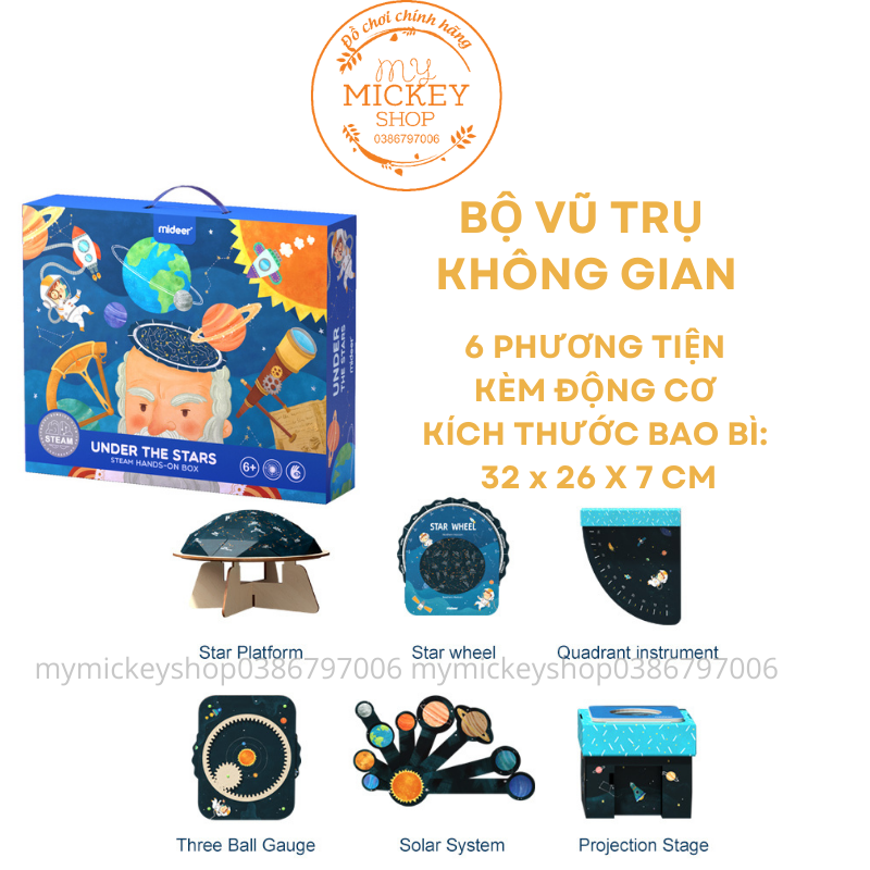 Bộ đồ chơi khoa học Mideer tự làm đồ chơi steam lắp phương tiện thủ công bằng tay DIY 6789 tuổi stem