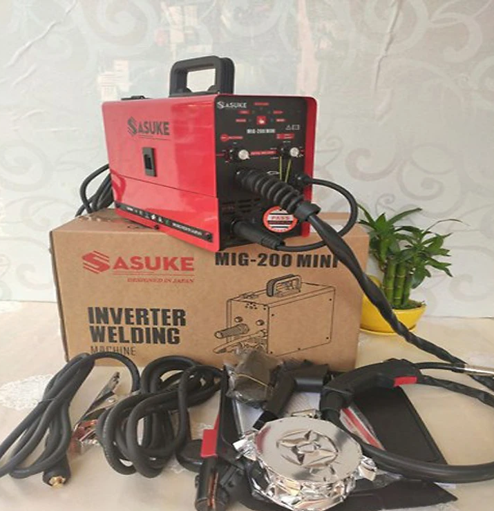 Máy hàn MIG không dùng khí 3 chức năng SASUKE MIG200 MINI cuộn dây 1kg.