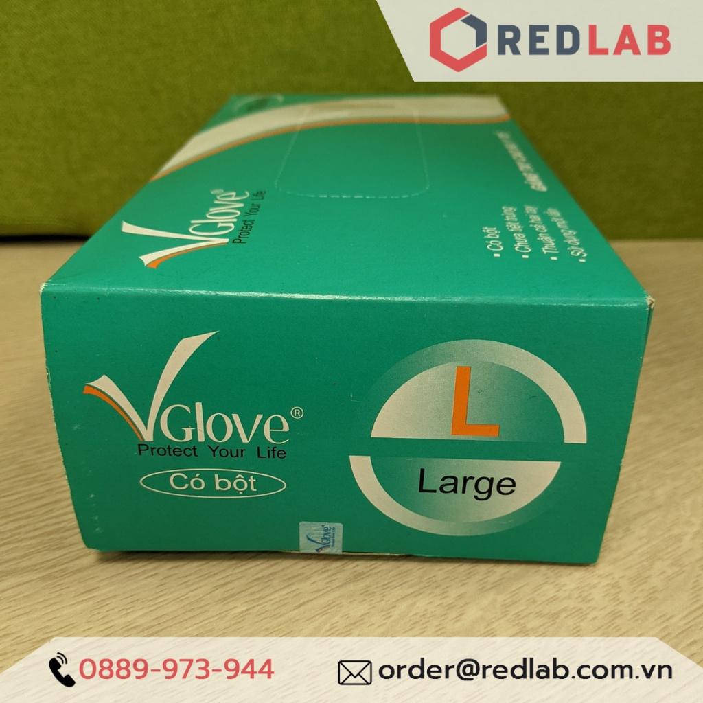 Găng tay y tế có bột Vglove, bao tay cao su y tế giá tốt