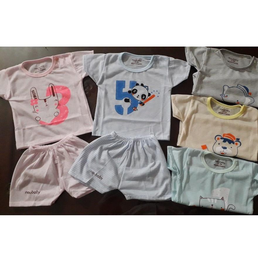 Bán sỉ Bộ cộc tay cotton siêu mỏng NBB kẻ ngang cho bé từ 0-15 tháng