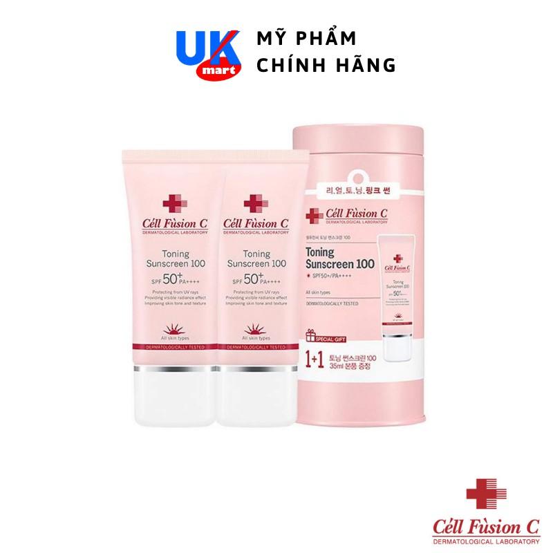 Kem chống nắng nâng tông da Cell Fusion C Toning Sunscreen 100 SPF50+/ PA +++