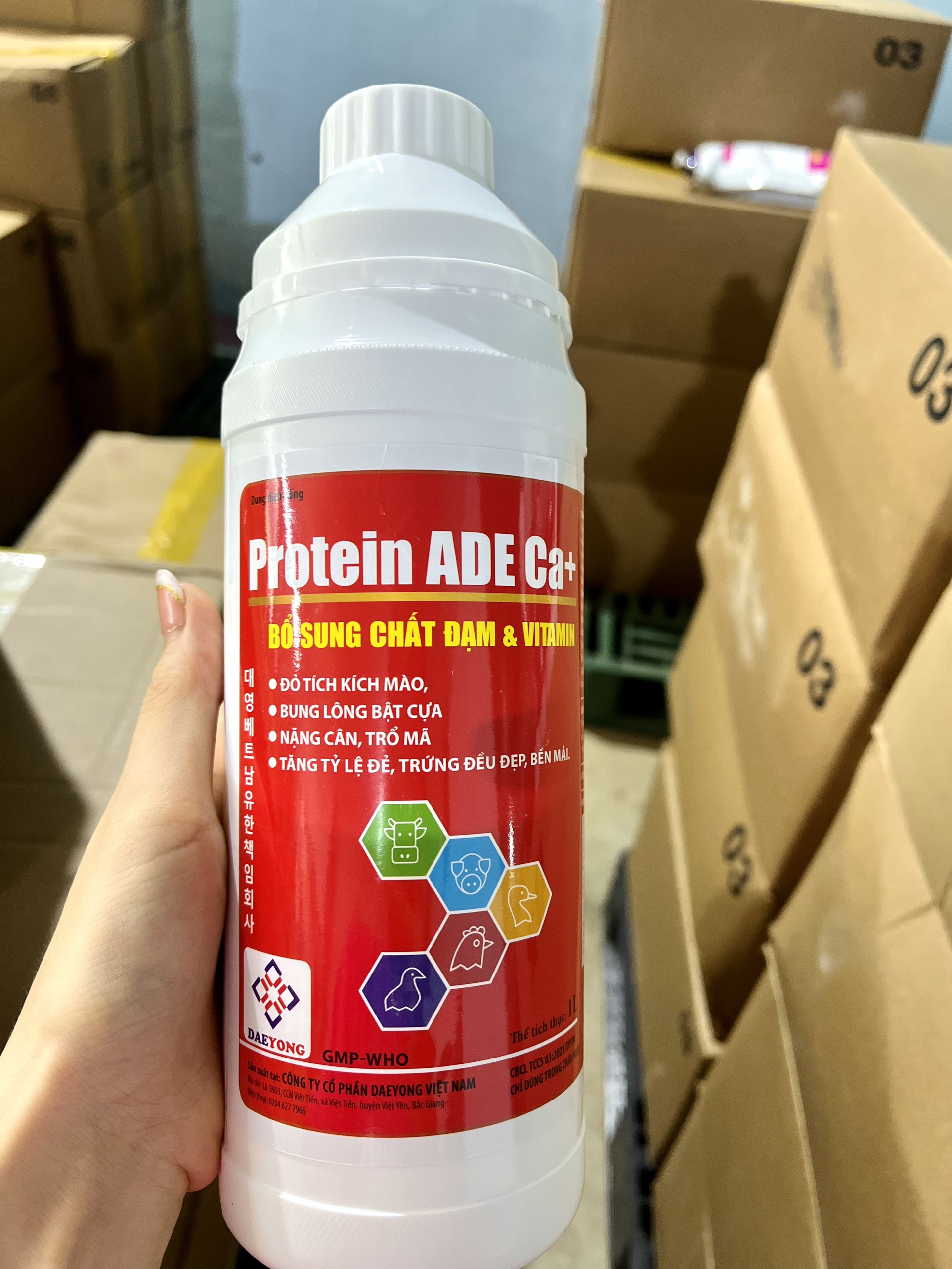 Protein ADE CA+ 1lit tăng bo tăng nước máu tăng sức bền