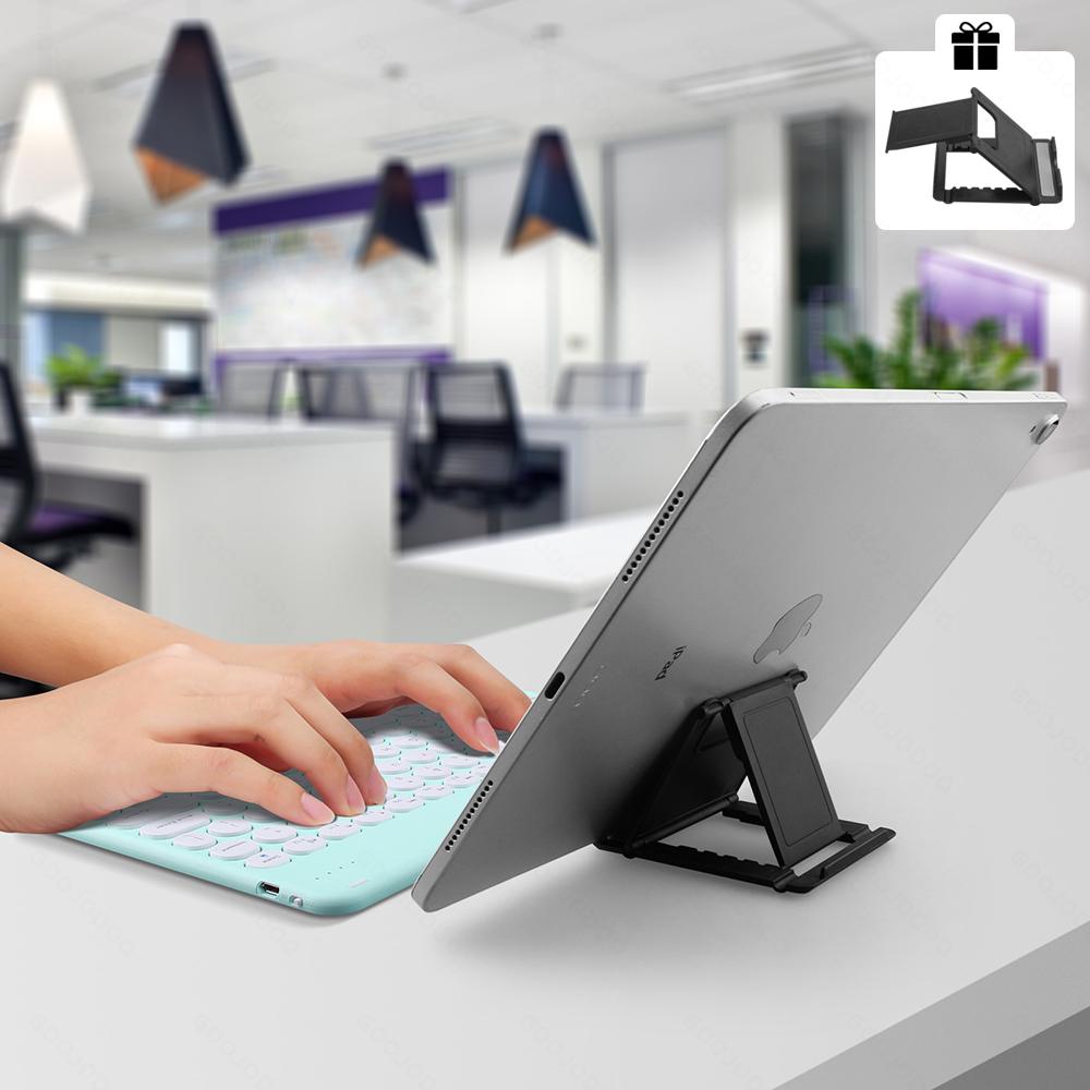 Dành Cho iPad Bàn Phím Bàn Phím Bluetooth Không Dây Teclado Dành Cho iPad Xiaomi Samsung Huawei Máy Tính Bảng Android IOS Windows