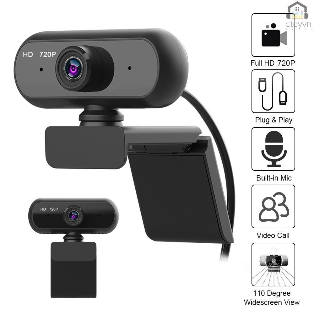 Webcam toàn diện HD 720P cổng USB 2.0 có micro cho laptop