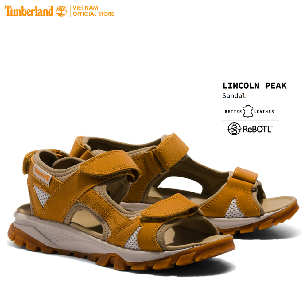 [NEW] Original Timberland Giày Sandal Nữ Lincoln Peak Strap Black Leather TB0A5XD824