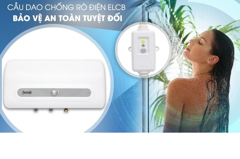 Bình Nước Nóng Ferroli QQ SE15L, 3 Công Suất, Thanh Đốt Tráng Bạc, Chống Giật (2500W) - Hàng Chính Hãng