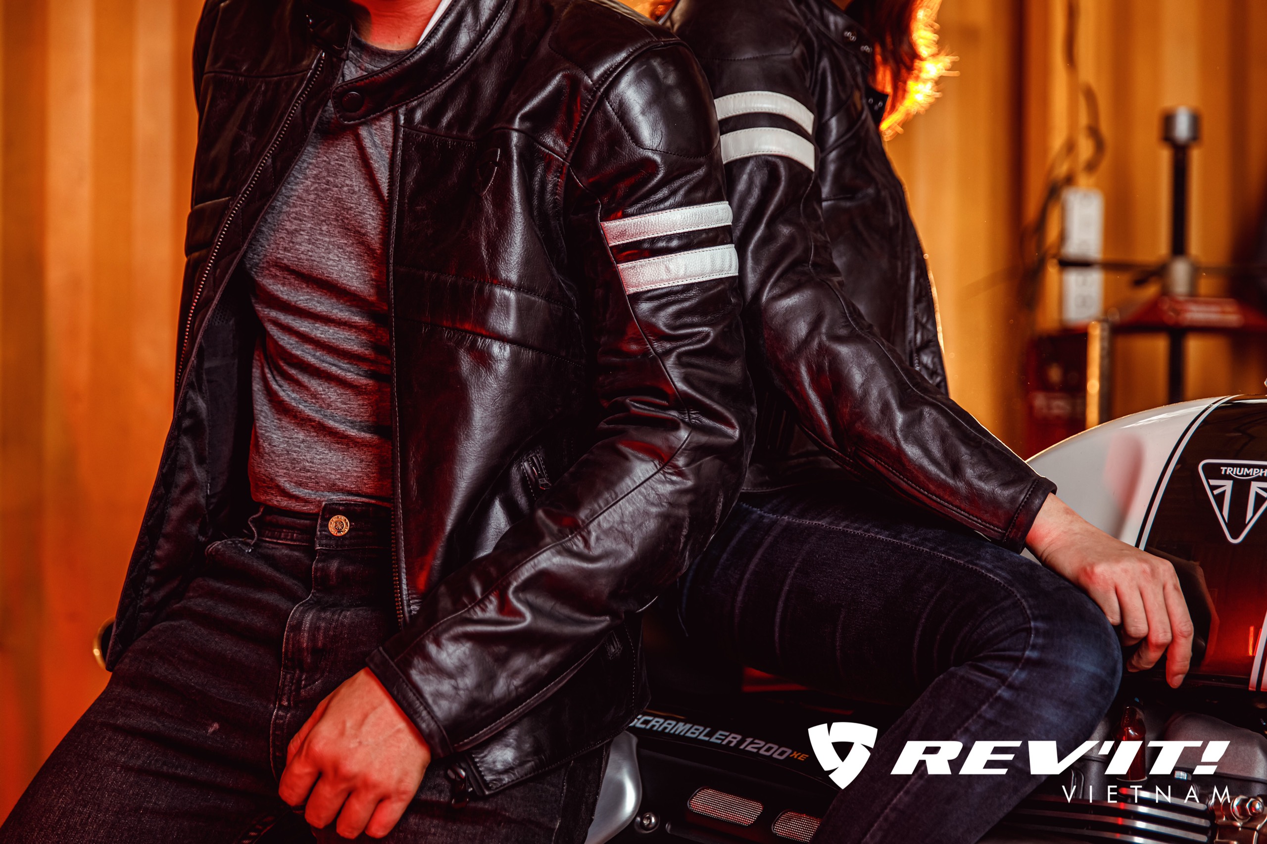 Áo bảo hộ da đi moto Revit Prometheus