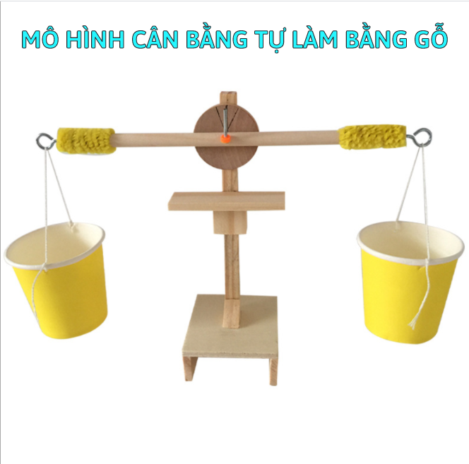 Đồ chơi khoa học tự làm mô hình cân bằng bằng gỗ cho bé