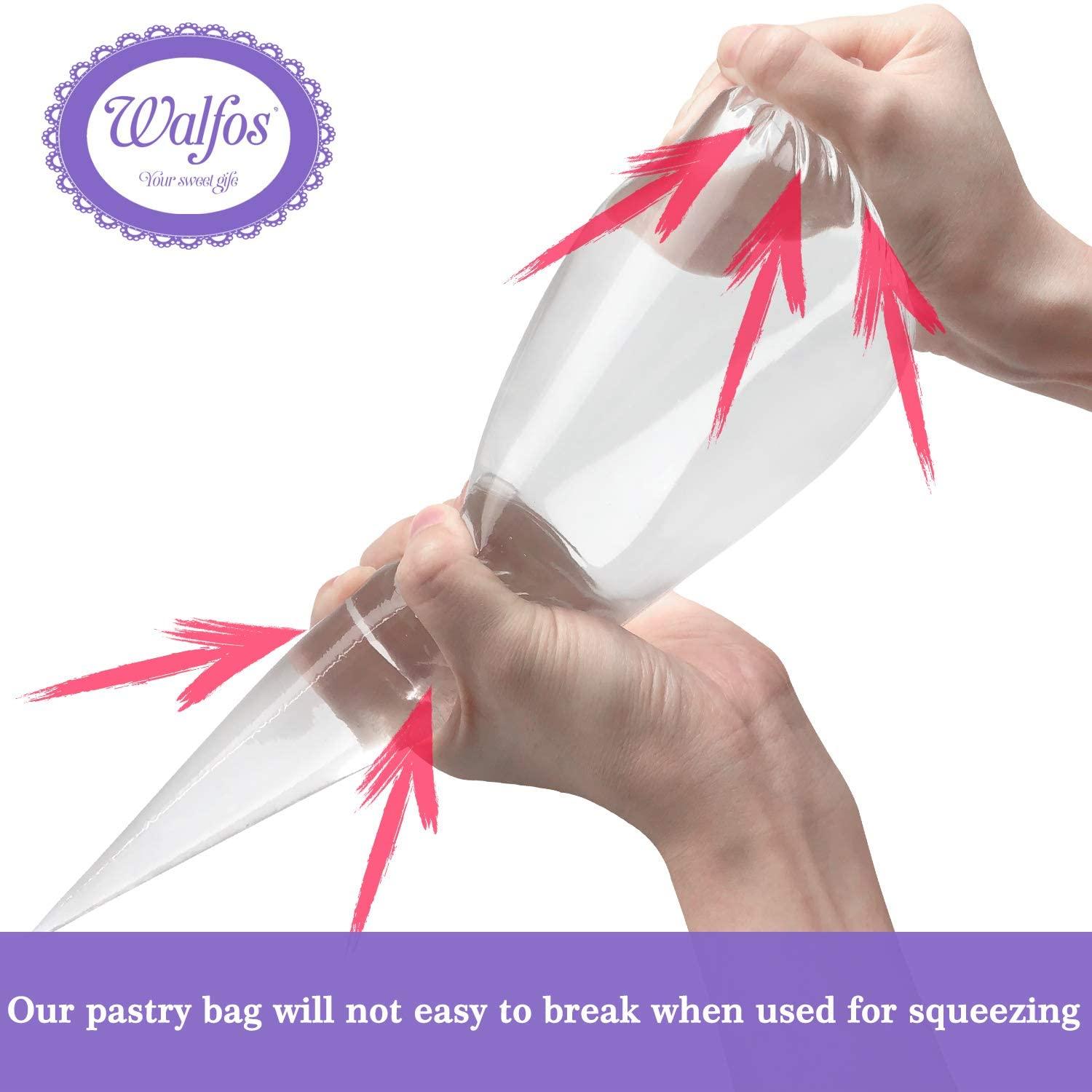 WALFOS 100 CHIẾC Bánh Ngọt Túi TỰ Nấu Ăn Cho Bánh Kem Trang Trí Đầu Fondant Bánh Ngọt Túi Dụng Cụ Nhà Bếp Làm Bánh Phụ Kiện
