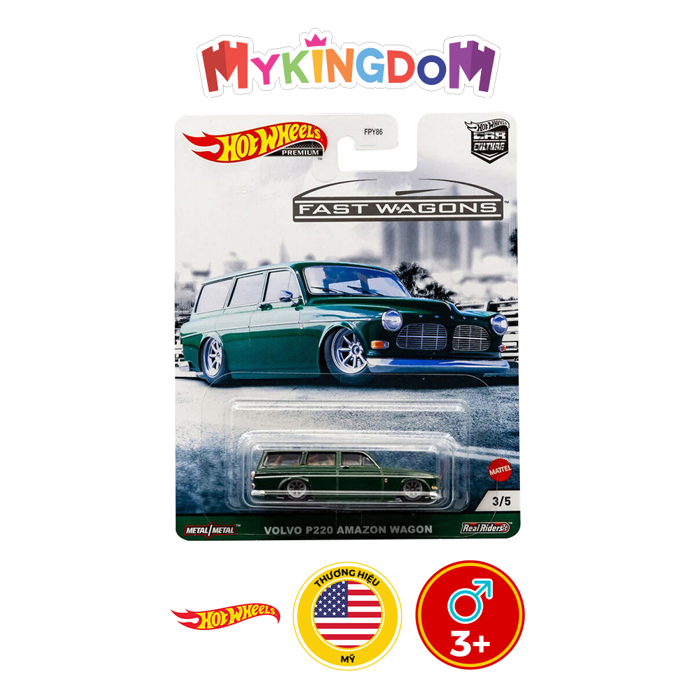 Đồ Chơi HOT WHEELS Siêu Xe Hot Wheels Sang Trọng Volvo P220 Amazon Estate GRJ64/FPY86