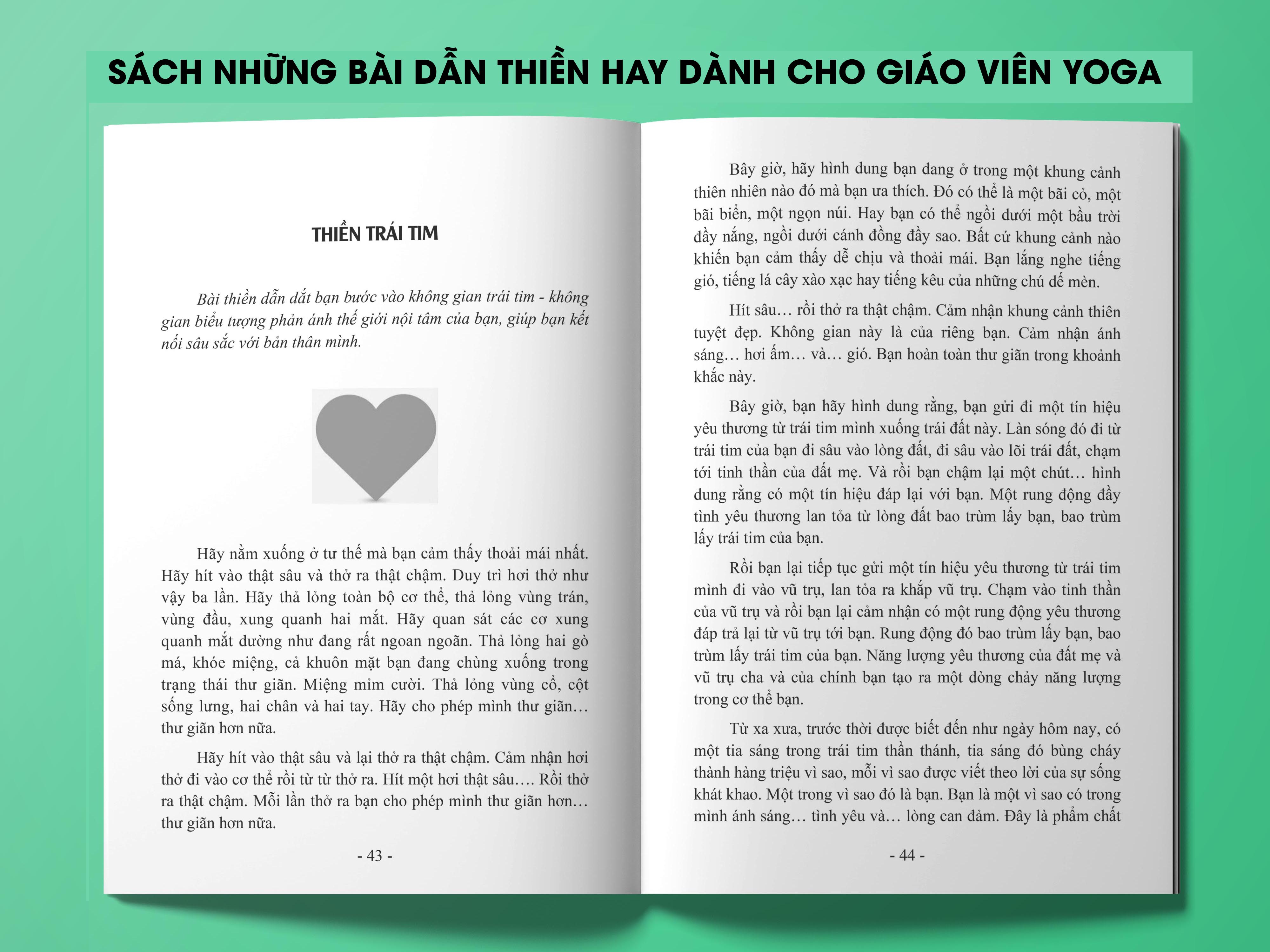 Bộ sách dành cho Giáo viên Yoga cơ bản: Giáo án giảng dạy &amp; luyện tập Yoga + Những bài dẫn thiền hay dành cho giáo viên Yoga