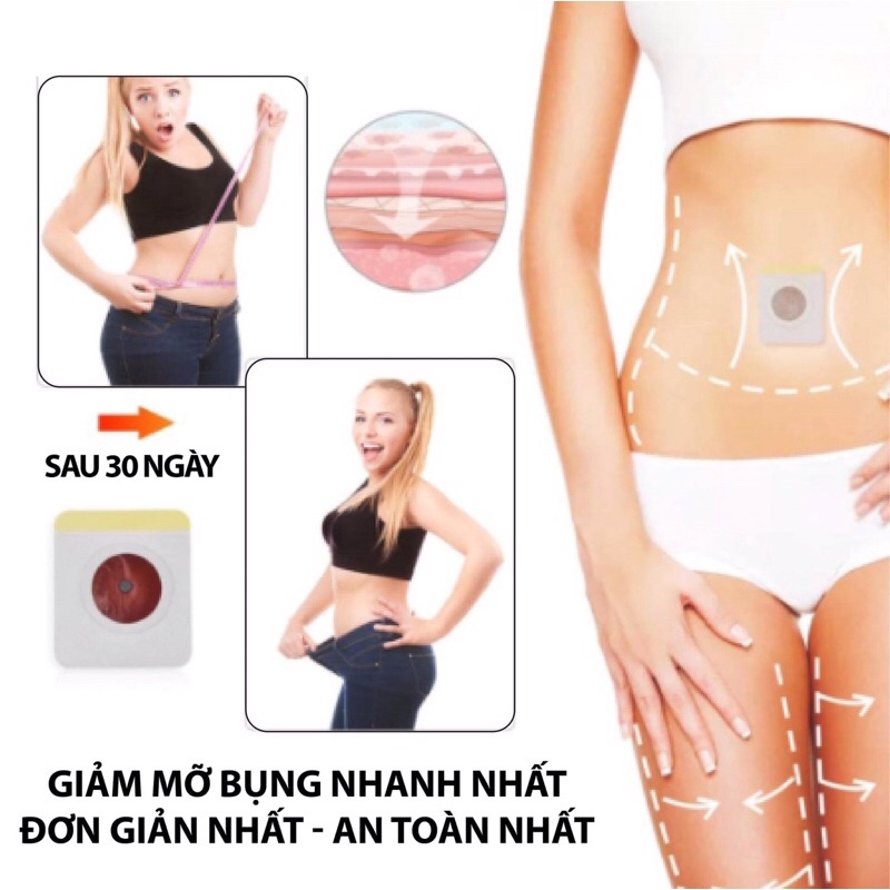 [Hộp 40 Miếng] Miếng Dán Tan Mỡ Dán Ở Rốn Tan Mỡ Bụng, Đùi, Tay, Dán Ở Đâu Tan Mỡ Ở Đó