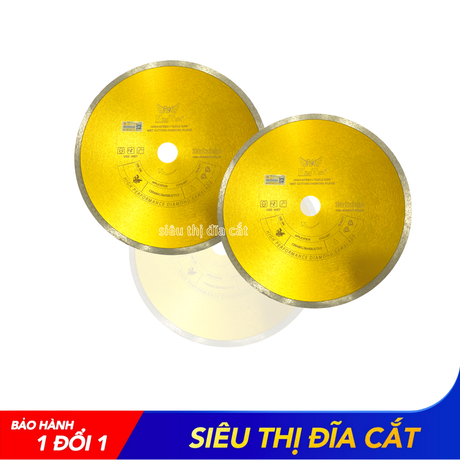 LƯỠI CẮT GẠCH MEN 300MM KINGTOM VÀNG ƯỚT - Chuyên Cắt Gạch Men, Bóng Kiếng