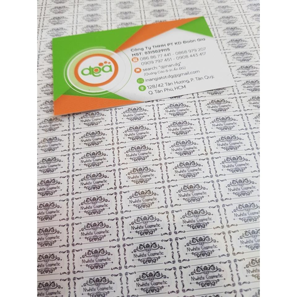 3x1cm Decal bể Tem bể 1000 tem rẻ - đẹp