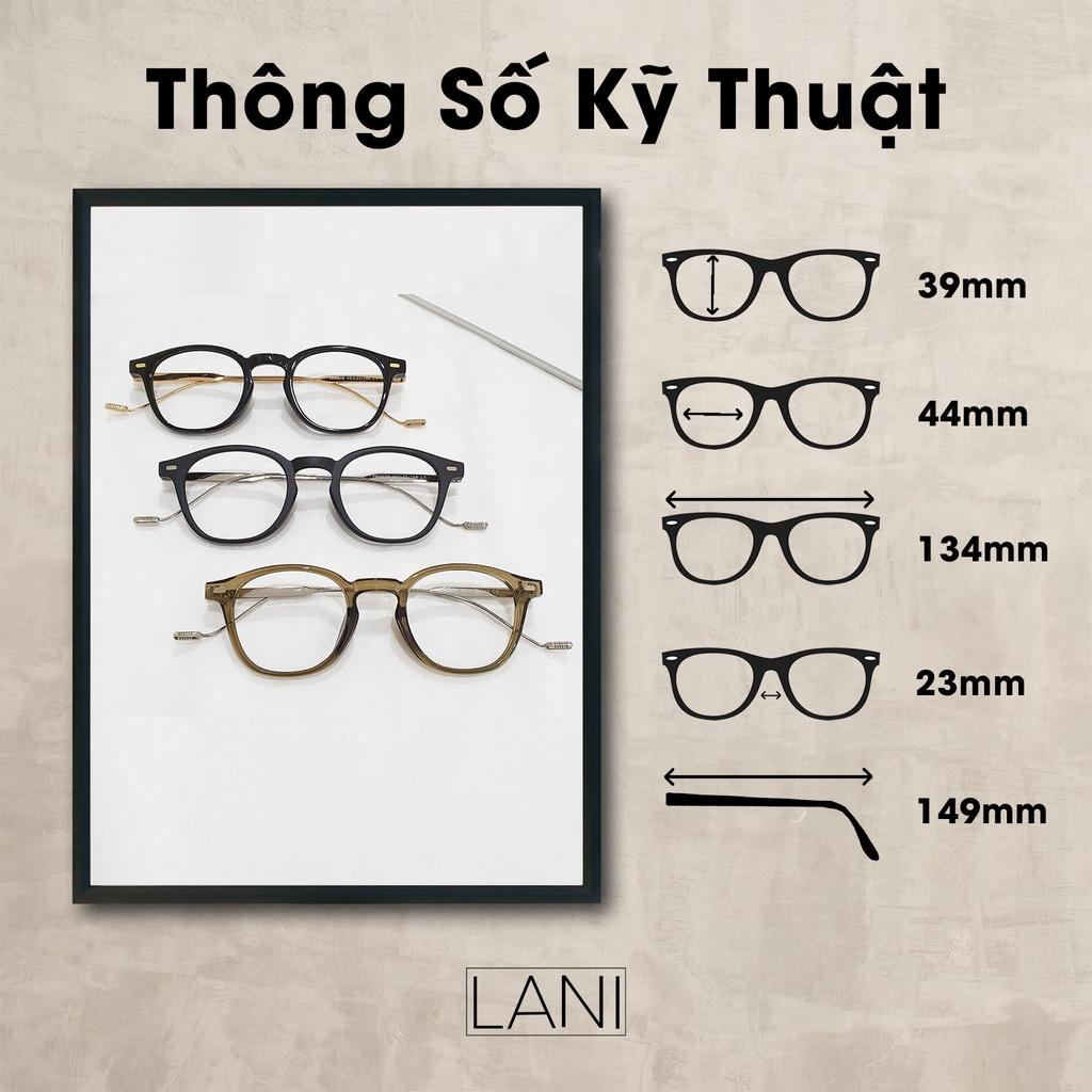 Gọng kính cận retro dáng nhỏ thời trang LANI 8939 - Lắp mắt cận có độ theo yêu cầu