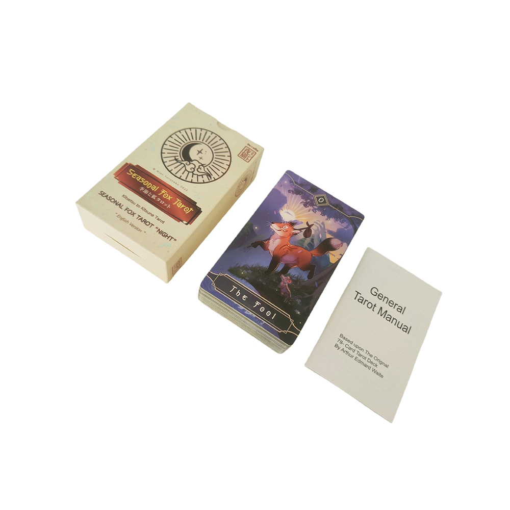 Bộ bài Seasonal Fox Tarot 78 lá bài 7x12 Cm tặng đá thanh tẩy