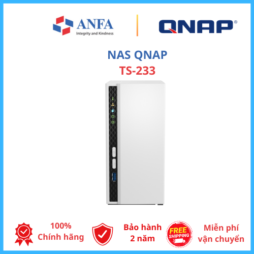 Thiết bị lưu trữ  Nas QNAP, Model: TS-233 - Hàng chính hãng