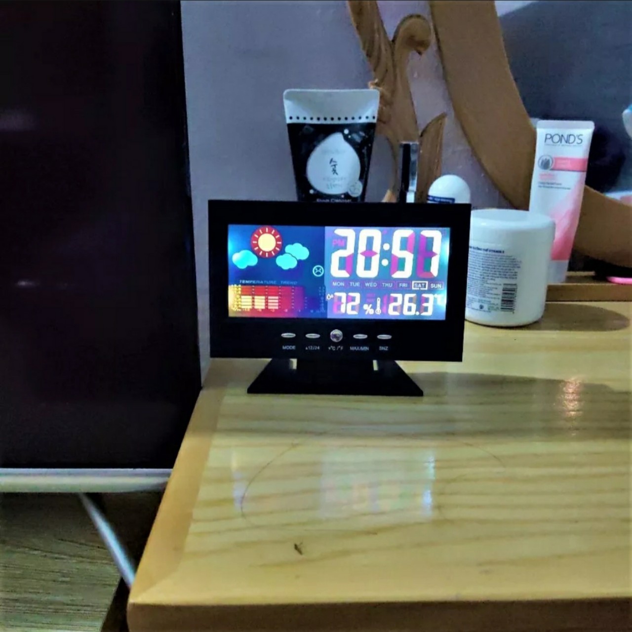 Đồng hồ báo thức nhiệt độ màn hình led đa năng để bàn nhiều chế độ mẫu mới loại tốt siêu tiện dụng