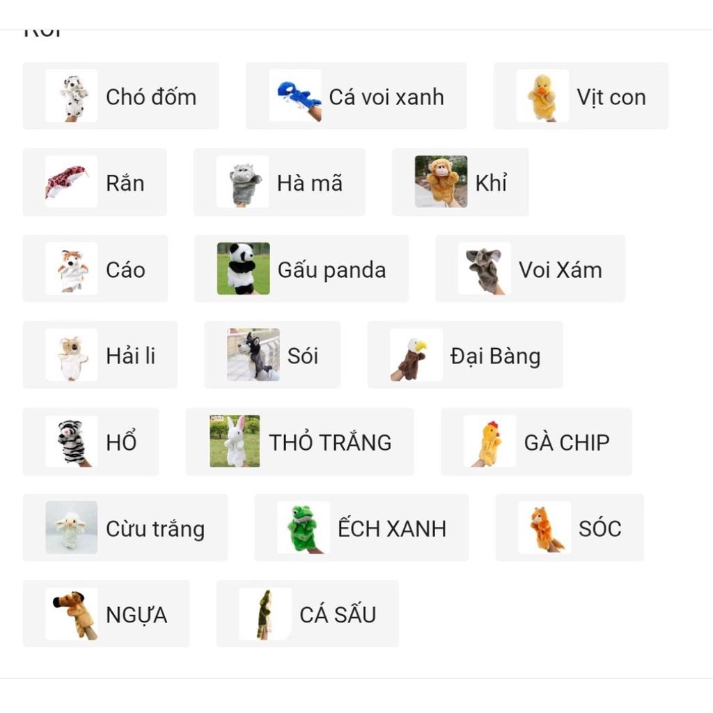Rối Tay Hình Thú TRÊN 30 LOẠI đáng Yêu giúp Phát triển trí não cho bé