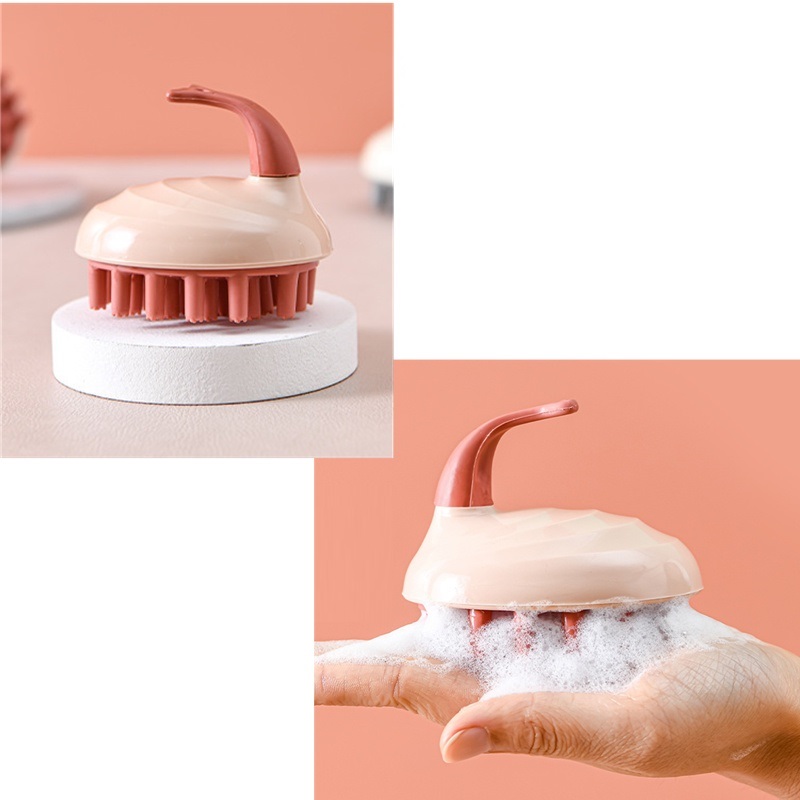 Lược gội massage da đầu bằng chất liệu silicon cao cấp giảm rụng kích thích mọc tóc tặng kèm móc khóa