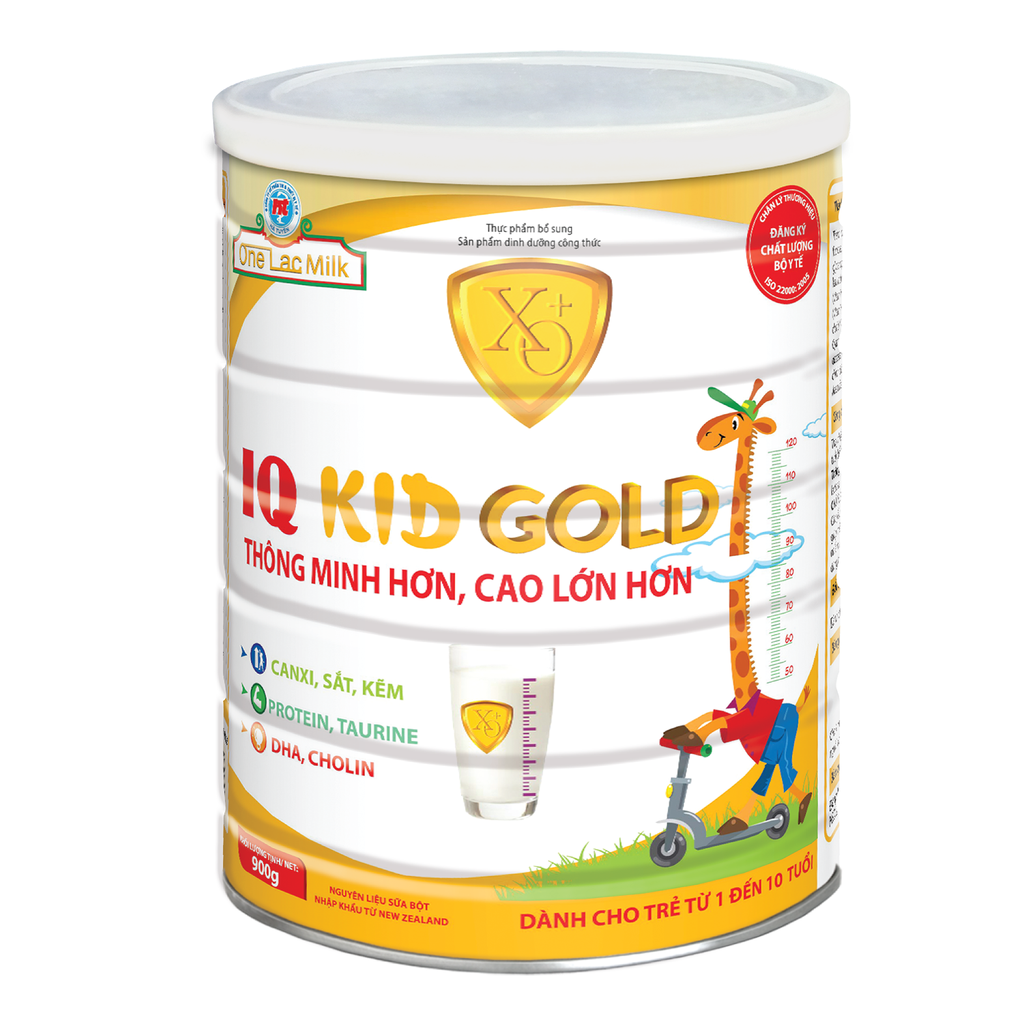 Sữa bột tăng chiều cao Xo Iq Kid Gold Onelacmilk (H/900gr)