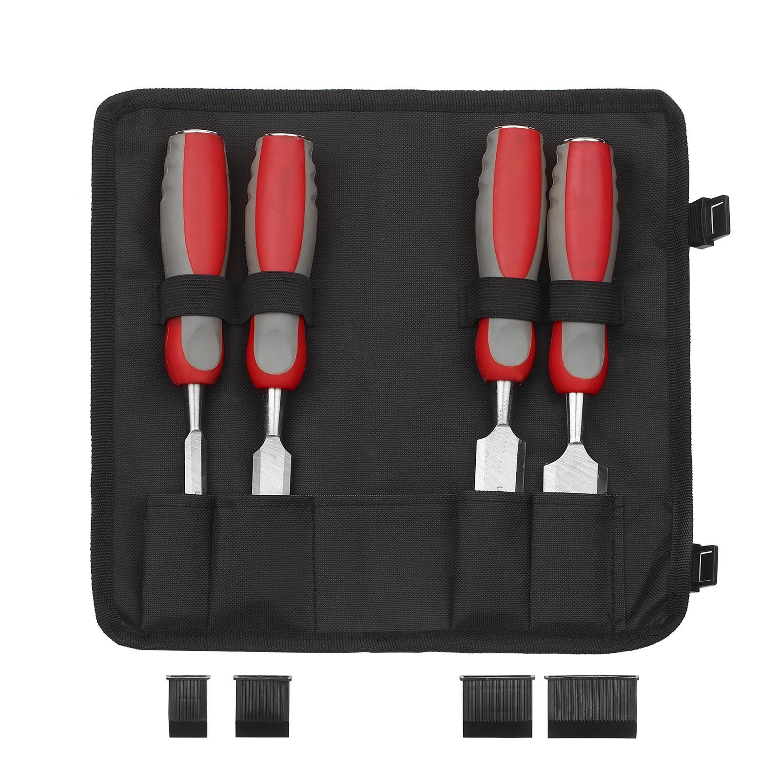 5pcs Wood Chisel Set For Carpentry with Storage Bag Non-slip Handle Woodworking Wood Carving Bench Chisel Sets Sharp