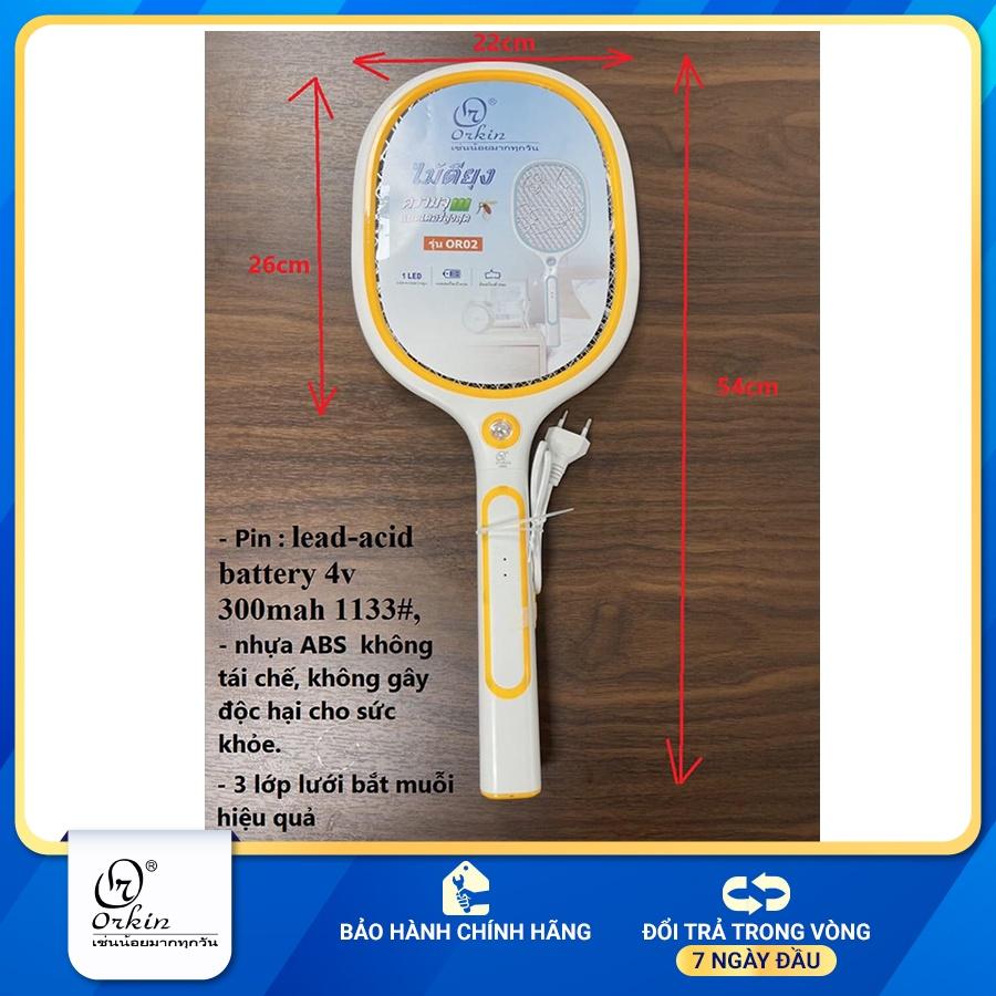 Vợt muỗi Orkin Thái Lan OR02 dung pin sạc, có đèn LED