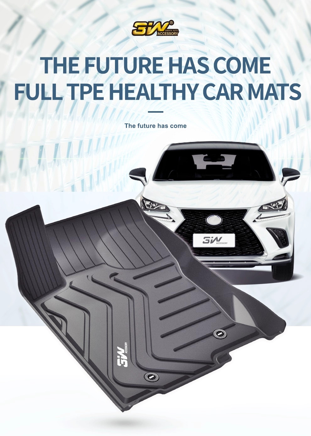 Thảm lót sàn xe ô tô Lexus RX 2015 - đến nay Nhãn hiệu Macsim 3W chất liệu nhựa TPE đúc khuôn cao cấp - màu đen